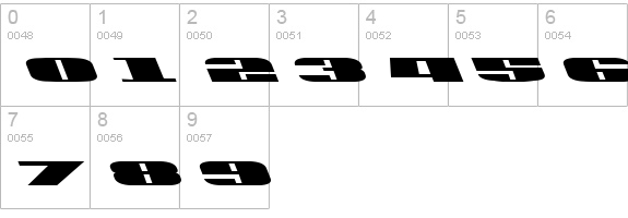 U.S.A. Leftalic numbers 0-9 preview