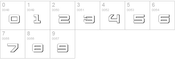 U.S.S. Dallas Outline numbers 0-9 preview