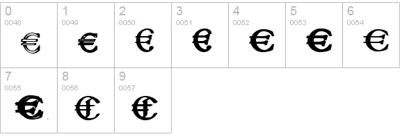 Ubiqita_Europa numbers 0-9 preview