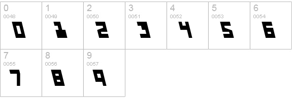 UFO Hunter Leftalic numbers 0-9 preview