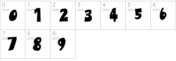 Ufrayd numbers 0-9 preview