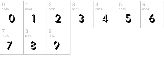 Ultra Shadow numbers 0-9 preview