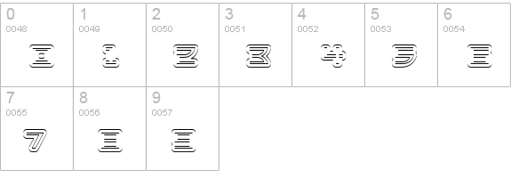 UltraBronzo-Fineline numbers 0-9 preview