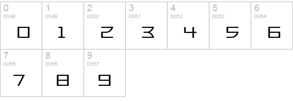 UltraBronzo-Lite numbers 0-9 preview