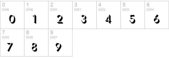 Umber Normal numbers 0-9 preview