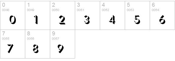 Umbrella numbers 0-9 preview