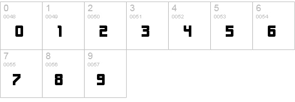 UnderStrukk Regular numbers 0-9 preview
