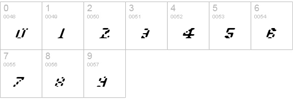 Underthrow numbers 0-9 preview