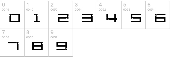 Unfinished Bold numbers 0-9 preview