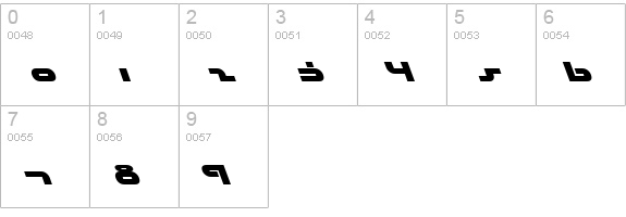 uni-sol left numbers 0-9 preview