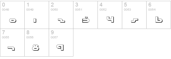 uni-sol outline numbers 0-9 preview