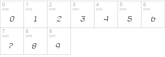 Uniglow-FiftyCursive numbers 0-9 preview