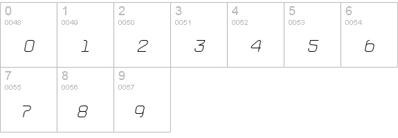 Uniglow-TwentyFiveCursive numbers 0-9 preview
