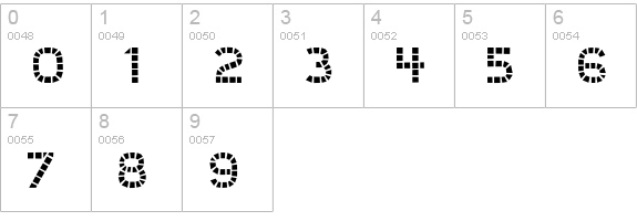 UnionSquare-Regular numbers 0-9 preview