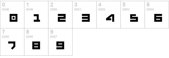 Uno Estado numbers 0-9 preview