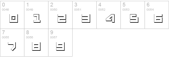 Uno Estado 3D numbers 0-9 preview