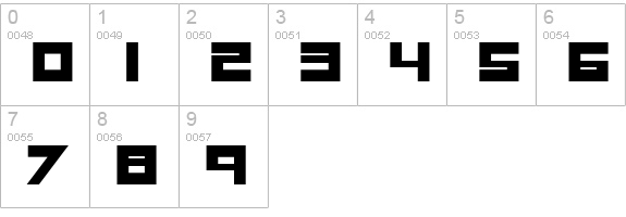 Untitled 1 numbers 0-9 preview