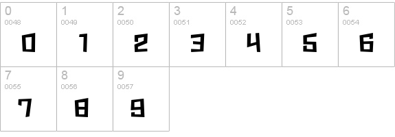 Updike numbers 0-9 preview