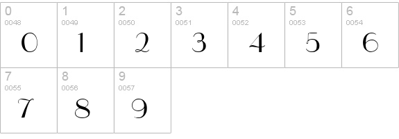 Upper-EastSide Regular numbers 0-9 preview