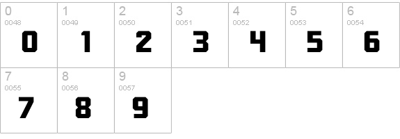 Upsilon Bold numbers 0-9 preview
