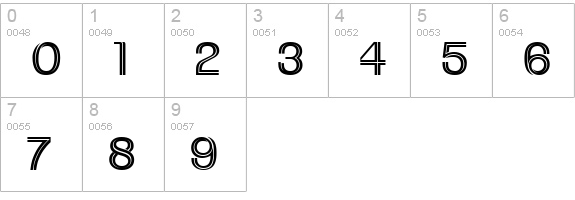 Uptight Regular numbers 0-9 preview