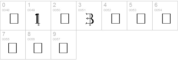 Uptown Regular numbers 0-9 preview