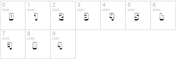 URAL 3d numbers 0-9 preview