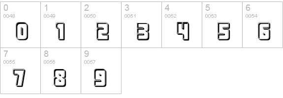 Urban Constructed Cutter numbers 0-9 preview