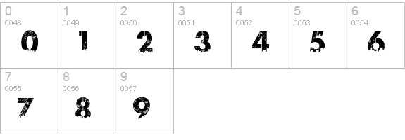 Urban Jungle DEMO numbers 0-9 preview