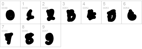 Urban Scrawl Down numbers 0-9 preview