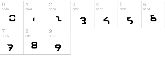 Urbanite numbers 0-9 preview