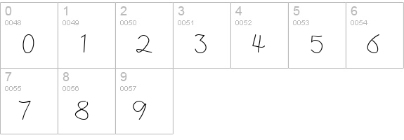 UrbanScrawl numbers 0-9 preview