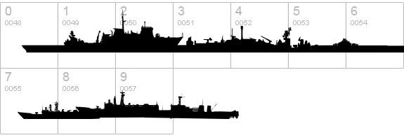 US Navy Mirror numbers 0-9 preview