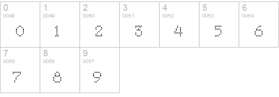 Vactic numbers 0-9 preview