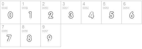 VagabondOutline numbers 0-9 preview