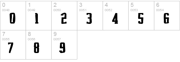 Vahika Ink numbers 0-9 preview