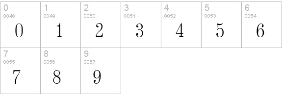Valencia-Xlight numbers 0-9 preview