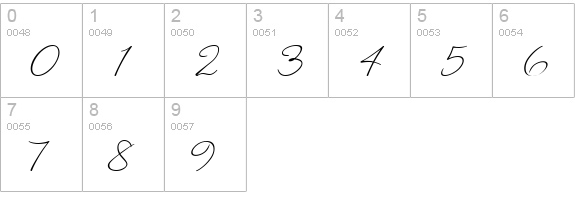 ValentinaJF numbers 0-9 preview