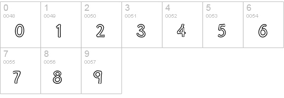 VampirOutline numbers 0-9 preview