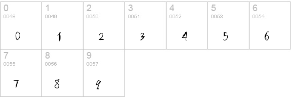 Vampyriqua numbers 0-9 preview