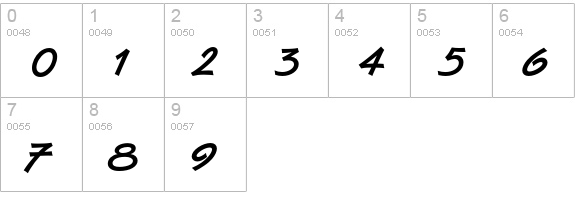 Van Dijk Std Bold numbers 0-9 preview