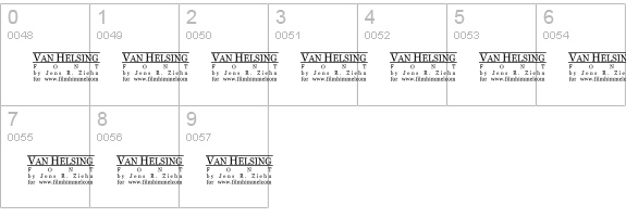 Van Helsing numbers 0-9 preview