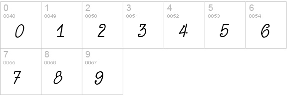 Vassallo Regular numbers 0-9 preview