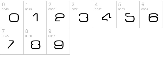 VDub numbers 0-9 preview