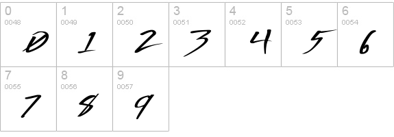 Vecker Wd Bold numbers 0-9 preview