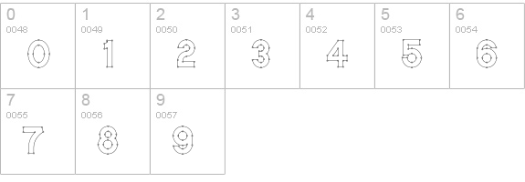 Vector numbers 0-9 preview