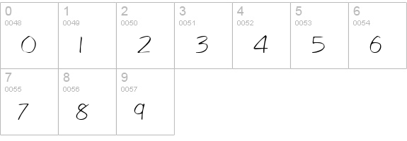 Veilchen numbers 0-9 preview