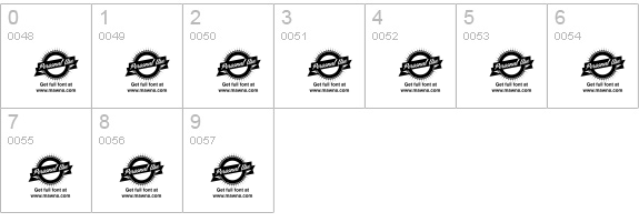 Ventography Personal Use Only numbers 0-9 preview