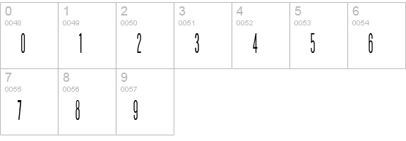 Venus-Normal numbers 0-9 preview