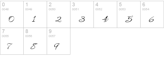 Vera Crouz numbers 0-9 preview